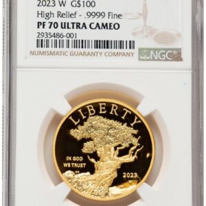 2023-W Modern Bullion Coins (2023-W G$100 American Liberty High Relief, DC Brown Label)