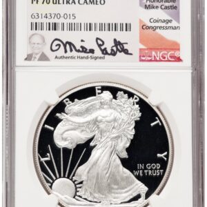 2017-W Modern Bullion Coins (2017-W Proof Silver Eagle 1 oz Mike Castle)