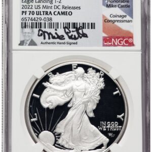 2021-W Modern Bullion Coins (2021-W TY2 Proof Silver Eagle 1 oz 2022 US Mint DC Releases Mike Castle)