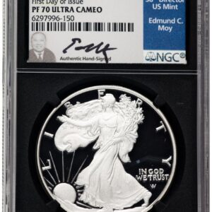 2021-W Modern Bullion Coins (2021-W TY2 Proof Silver Eagle 1 oz FDI Ed Moy Blk Core)