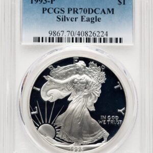 1993-P Modern Bullion Coins (1993-P Proof Silver Eagle 1 oz Blue Gradient)