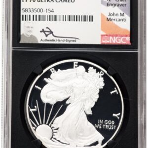 2020-W Modern Bullion Coins (2020-W Proof Silver Eagle 1 oz John Mercanti Blk Core)