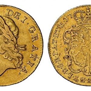 World Coins (GREAT BRITAIN. George II. (King, 1727-1760). 1733 AV Guinea. NGC XF45. GEORGIVS II - DEI GRATIA. Large letters / F · D · B · ET · L · D · S · R · I · A · T · ET · E · - M · B · F · ET · H · REX ·. Small letters. KM 573.3; SCBC-3674.)