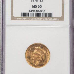 1878 Three Dollar Gold Pieces (1878 $3)