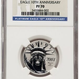 2007-W Modern Bullion Coins (2007-W Reverse Proof Platinum Eagle 1/2 oz 10th Anniversary Label)