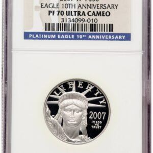 2007-W Modern Bullion Coins (2007-W Proof Platinum Eagle 1/2 oz 10th Anniversary Label)