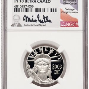 2003-W Modern Bullion Coins (2003-W Proof Platinum Eagle 1/2 oz Mike Castle)