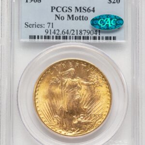 1908 Saint-Gaudens Double Eagles (1908 $20 NO MOTTO CAC)