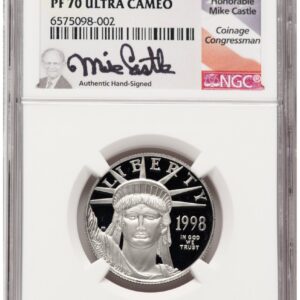 1998-W Modern Bullion Coins (1998-W Proof Platinum Eagle 1/2 oz Mike Castle)