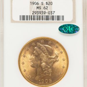 1906-S Liberty Double Eagles (1906-S $20 CAC)