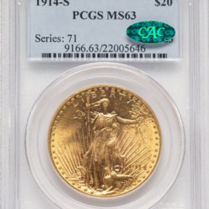 1914-S Saint-Gaudens Double Eagles (1914-S $20 CAC)