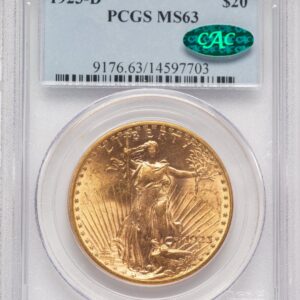 1923-D Saint-Gaudens Double Eagles (1923-D $20 CAC)