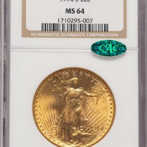 1914-S Saint-Gaudens Double Eagles (1914-S $20 CAC)