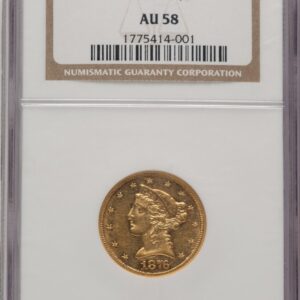 1876-CC Liberty Half Eagles (1876-CC $5)