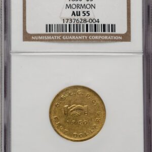 1850 Territorial Gold (1850 Mormon Five Dollar)