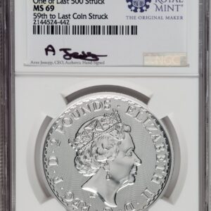 1000 Royal Succession (2023 G.B. S2 BRITANNIA-QE II OBVERSE 50TH TO LAST COIN STRUCK)