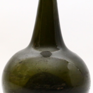 DUTCH GLASS "ONION" BOTTLE, EARLY 1700S