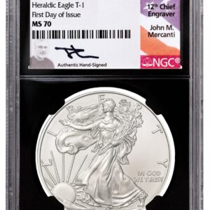 2021 SILVER EAGLE NGC MS70 FDI MERCANTI