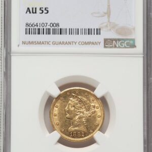 1882-CC Liberty Half Eagles (1882-CC $5)