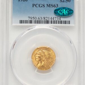 1926 Indian Quarter Eagles (1926 $2 1/2 CAC)