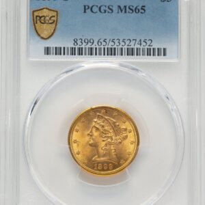 1899-S Liberty Half Eagles (1899-S $5 PCGS Secure Blue Gradient)
