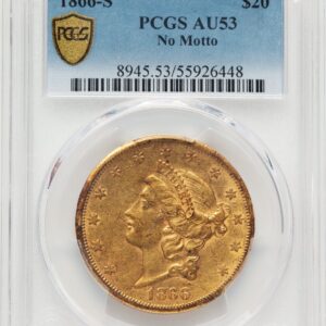1866-S Liberty Double Eagles (1866-S $20 NO MOTTO PCGS Secure)