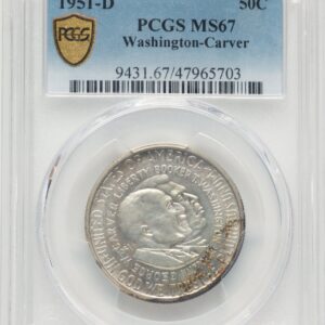 1951-D Commemorative Silver (1951-D 50C Washington-Carver, MS PCGS Secure)