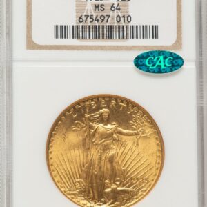 1925 Saint-Gaudens Double Eagles (1925 $20 CAC Brown Label)