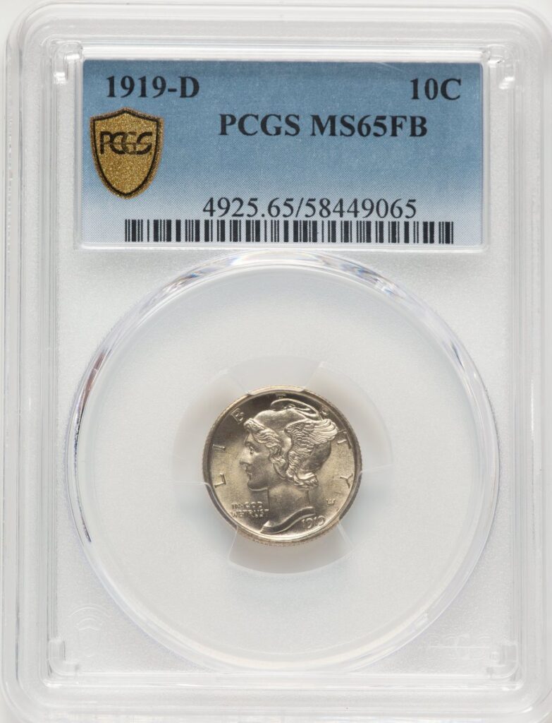 1919-D Mercury Dimes (1919-D 10C, FB PCGS Secure)