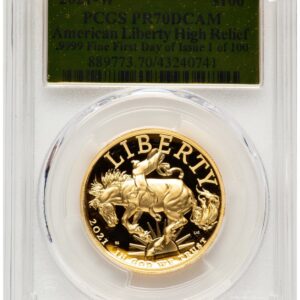 2021-W Modern Bullion Coins (2021-W G$100 American Liberty High Relief, DC FDI Gold Foil 1 of 100)