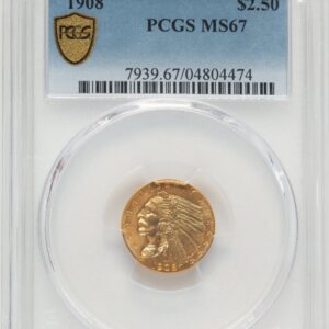 1908 Indian Quarter Eagles (1908 $2 1/2 PCGS Secure)