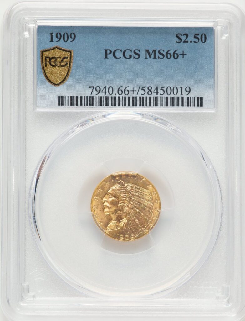 1909 Indian Quarter Eagles (1909 $2 1/2 PCGS Secure PCGS Plus)