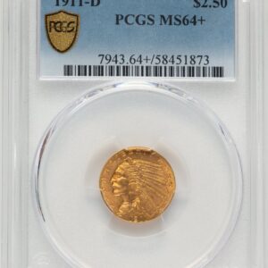 1911-D Indian Quarter Eagles (1911-D $2 1/2 PCGS Secure PCGS Plus)