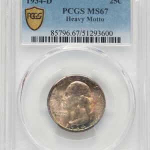 1934-D Washington Quarters (1934-D 25C Heavy Motto, MS PCGS Secure)