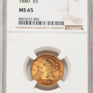 1880 Liberty Half Eagles (1880 $5)