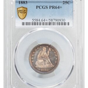 1883-Liberty Seated Quarter - Type 5 With Motto