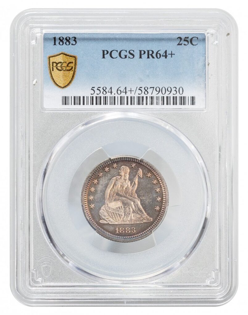 1883-Liberty Seated Quarter - Type 5 With Motto