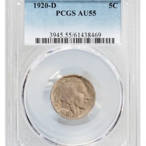 1920-D-Buffalo Nickel - Type 2 "FIVE CENTS" In Recess