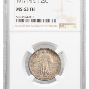 1917-Standing Liberty Quarter - Type 1 No Stars Below Eagle