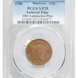 1795-Liberty Cap Half Cent - Type 3 Facing Right Small Head