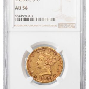 1883-CC-Liberty Head $10 - Type 3 With Motto