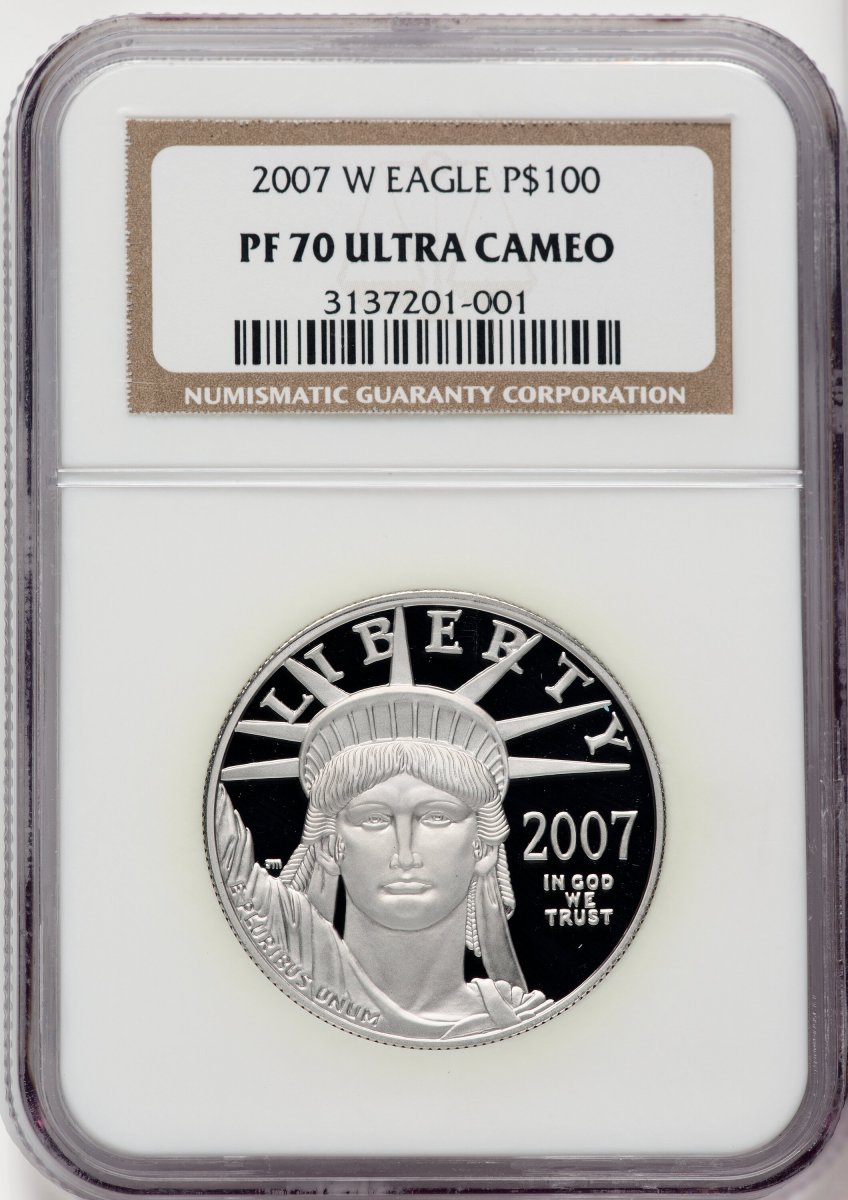 2007-W Modern Bullion Coins (2007-W $100 One-Ounce Platinum Eagle, Statue of Liberty, PR, DC)