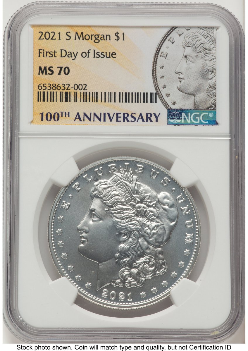 2021-S Modern Bullion Coins (2021-S S$1 Morgan Dollar, MS FDI Morgan Label)