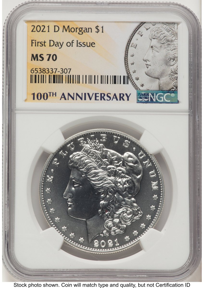 2021-D Modern Bullion Coins (2021-D S$1 Morgan Dollar, MS FDI Morgan Label)