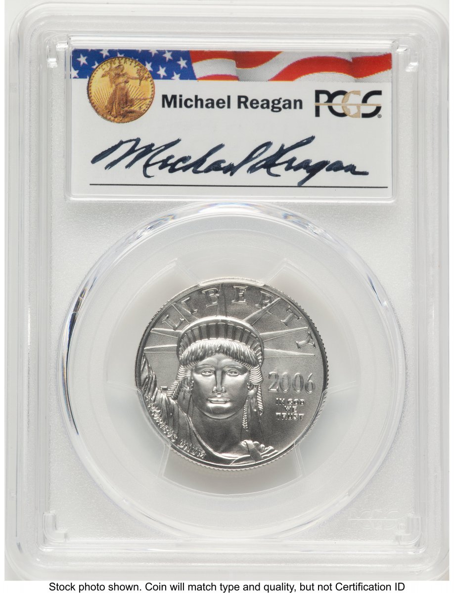 2006-W Modern Bullion Coins (2006-W Burnished Platinum Eagle 1/2 oz Reagan Legacy Series Michael Reagan)