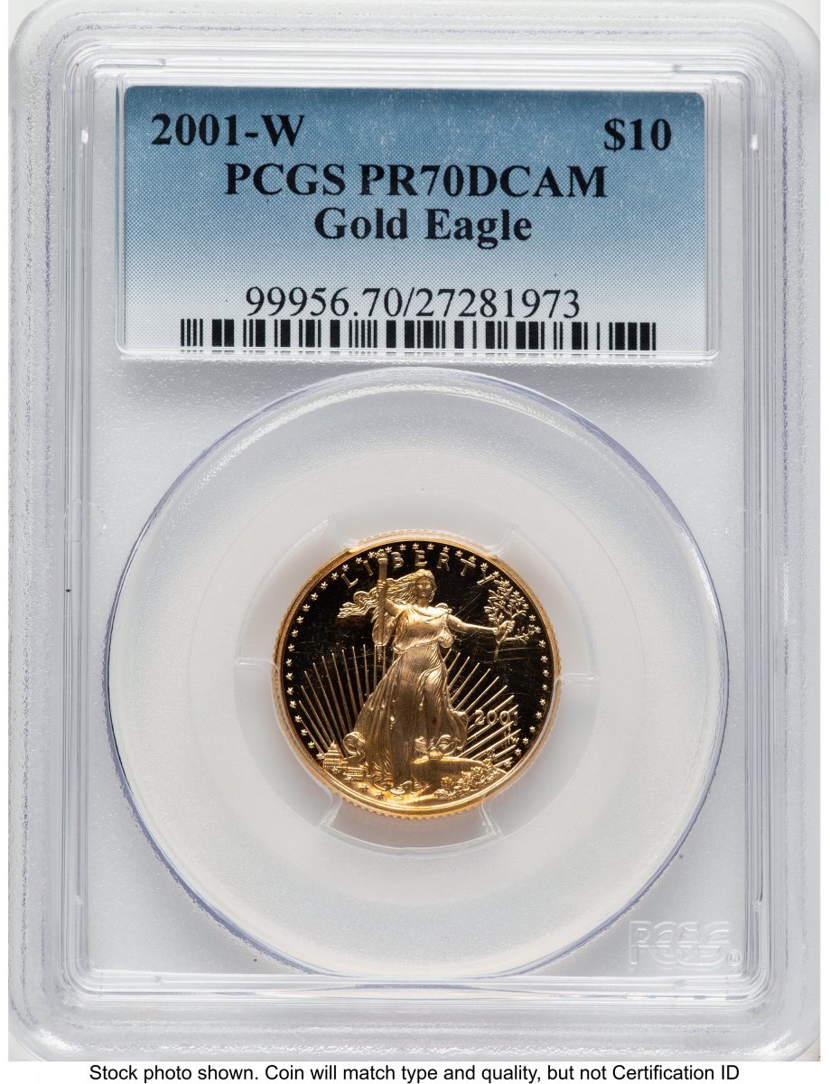 2001-W Modern Bullion Coins (2001-W Proof Gold Eagle 1/4 oz Blue Gradient)