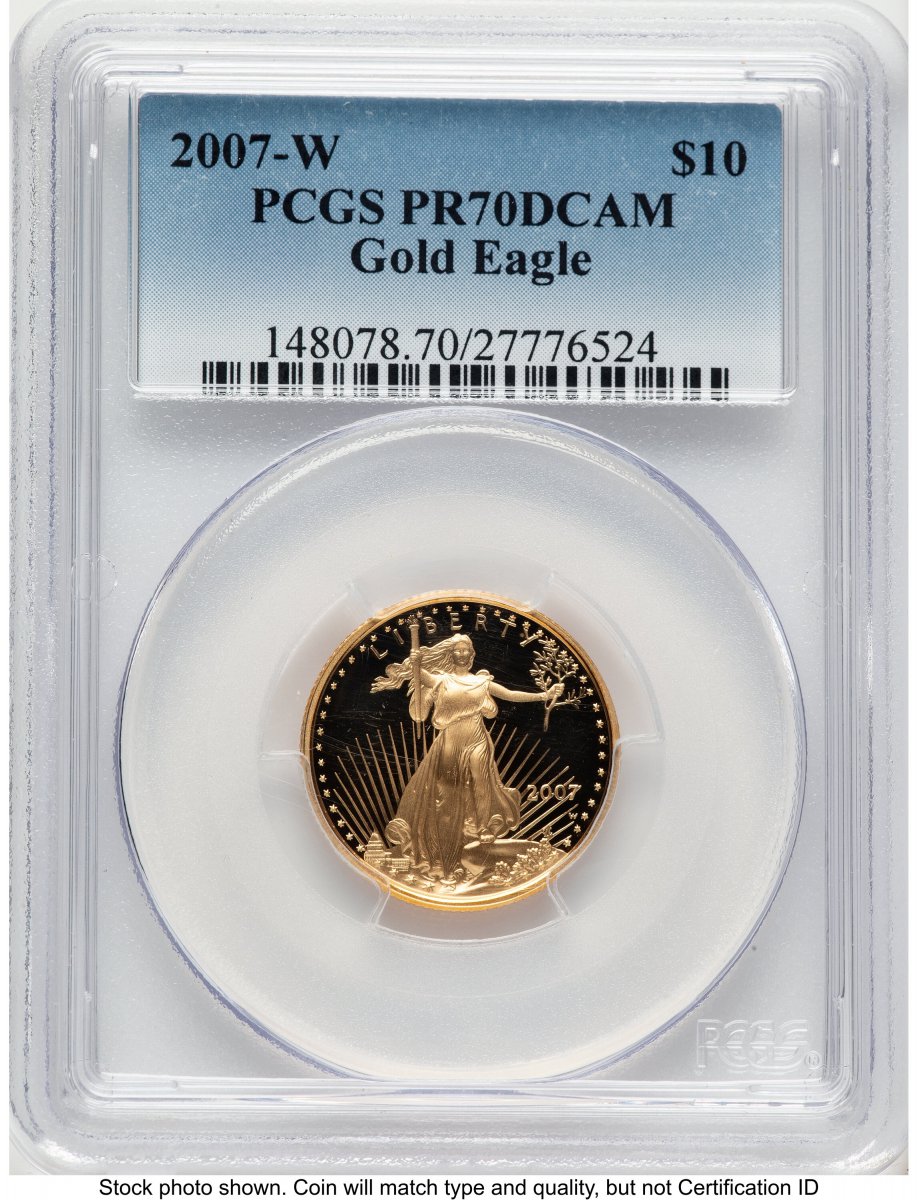 2007-W Modern Bullion Coins (2007-W Proof Gold Eagle 1/4 oz Blue Gradient)