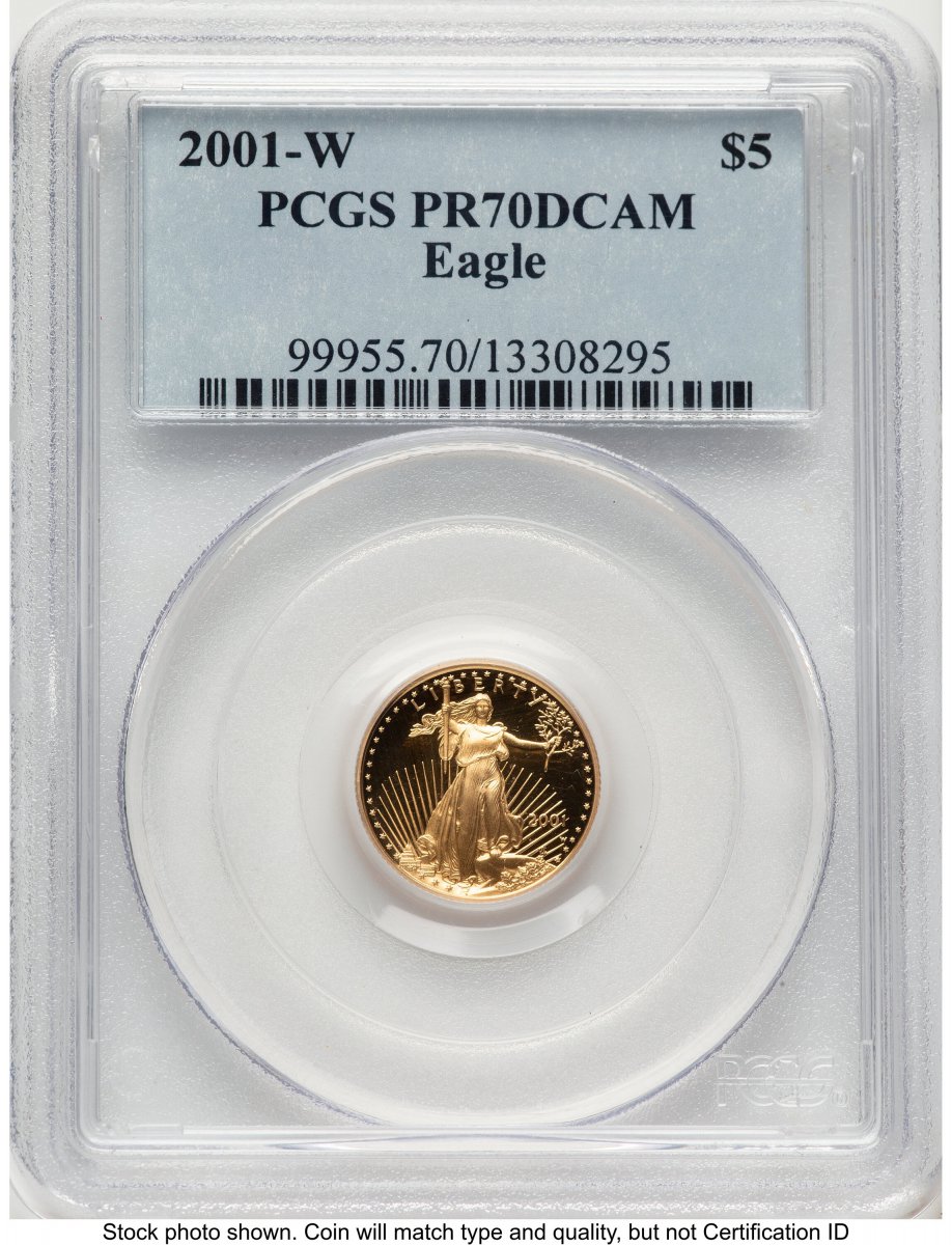 2001-W Modern Bullion Coins (2001-W Proof Gold Eagle 1/10 oz Blue Label)