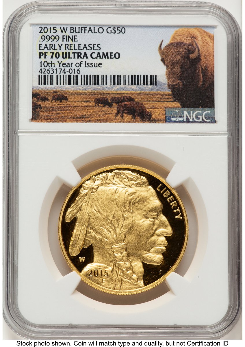 2015-W Modern Bullion Coins (2015-W Proof Gold Buffalo 1 oz ER Bison Label)