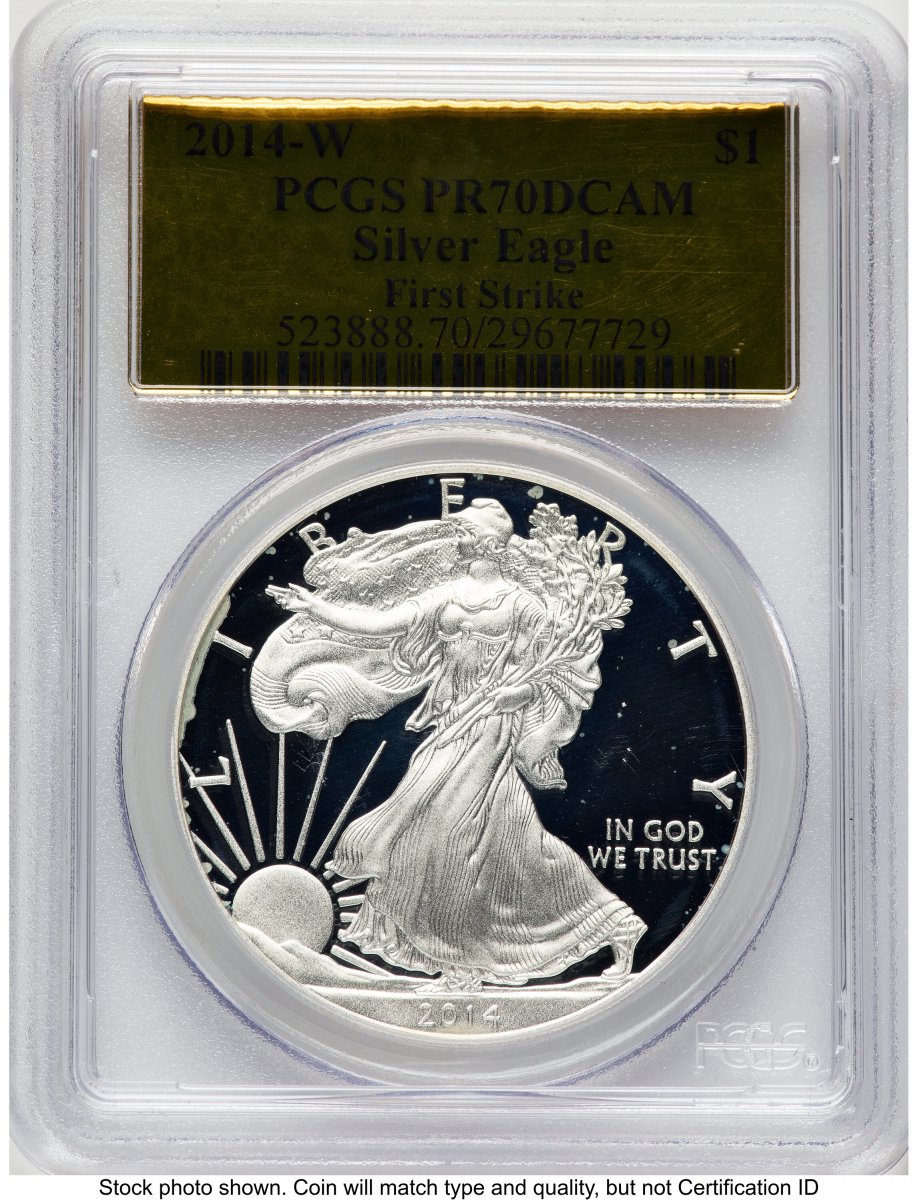 2014-W Modern Bullion Coins (2014-W Proof Silver Eagle 1 oz FS Gold Foil)
